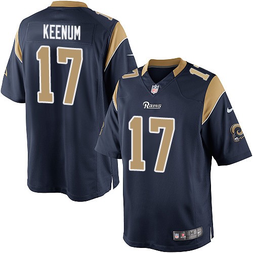 Youth Limited Case Keenum Nike Jersey Navy Blue Home - #17 NFL Los Angeles Rams